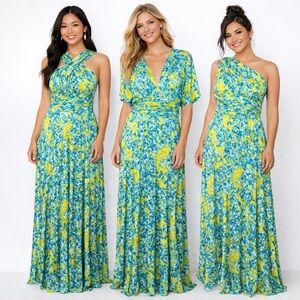 Yumi Kim Temptress Floral Convertible Maxi Dress in Flowerista Size XS / M NWT
